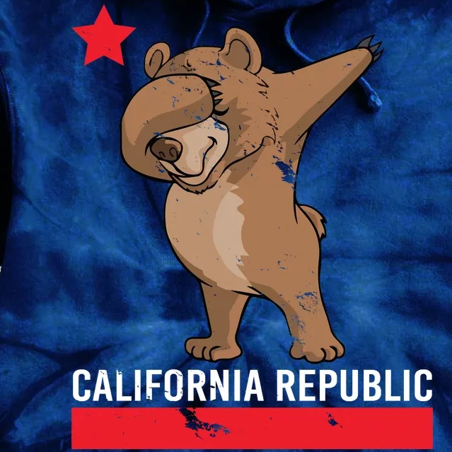 Dabbing California Republic Bear Tie Dye Hoodie