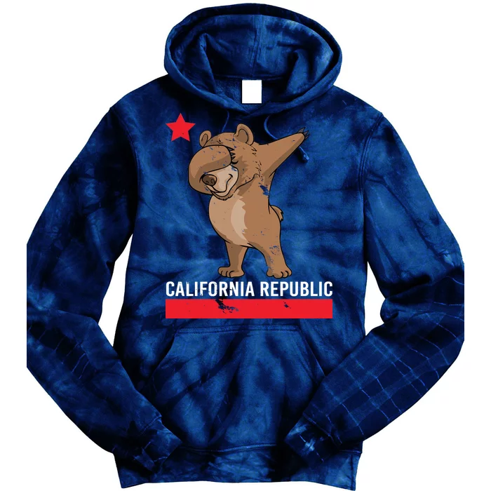 Dabbing California Republic Bear Tie Dye Hoodie