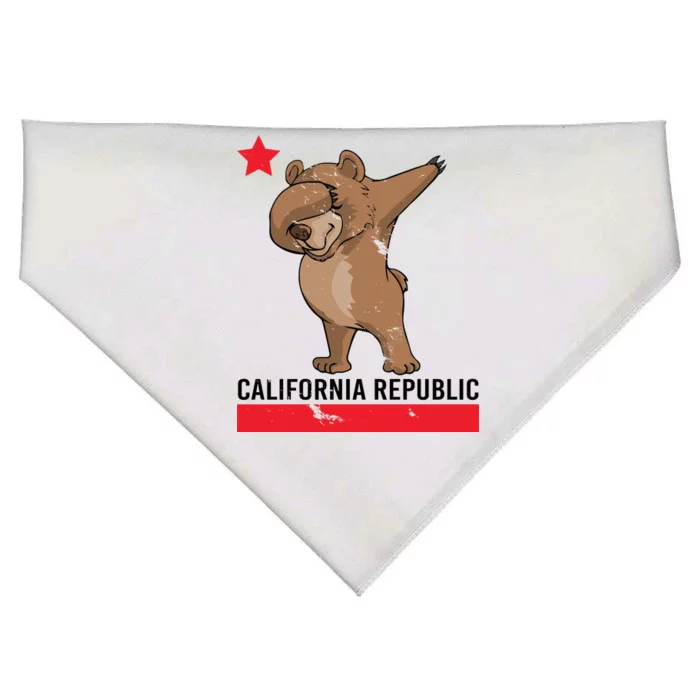 Dabbing California Republic Bear USA-Made Doggie Bandana