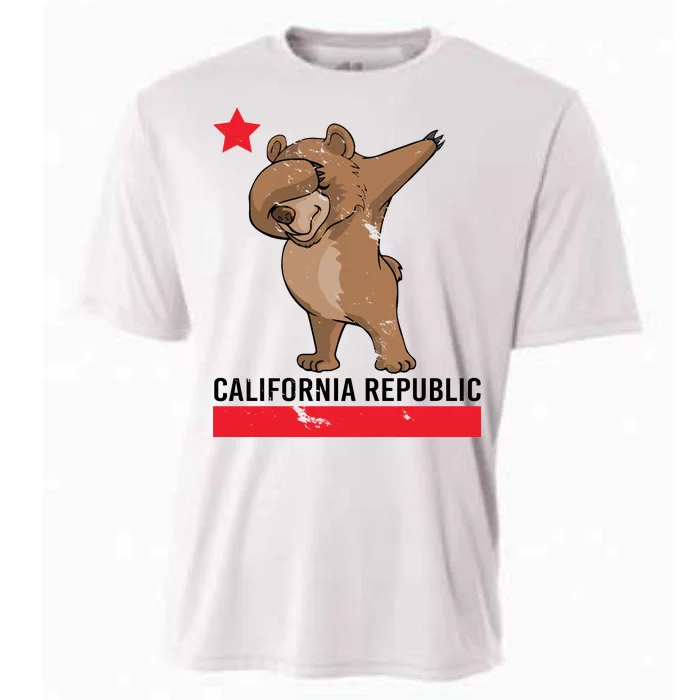 Dabbing California Republic Bear Cooling Performance Crew T-Shirt