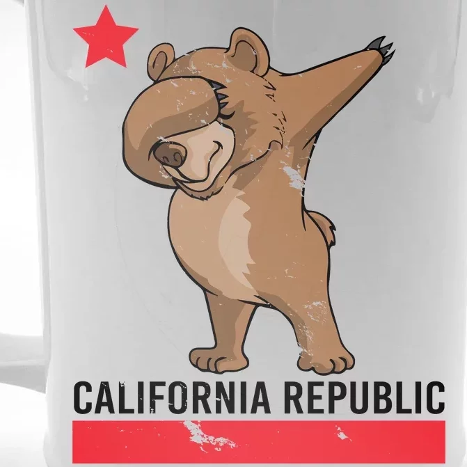 Dabbing California Republic Bear Front & Back Beer Stein