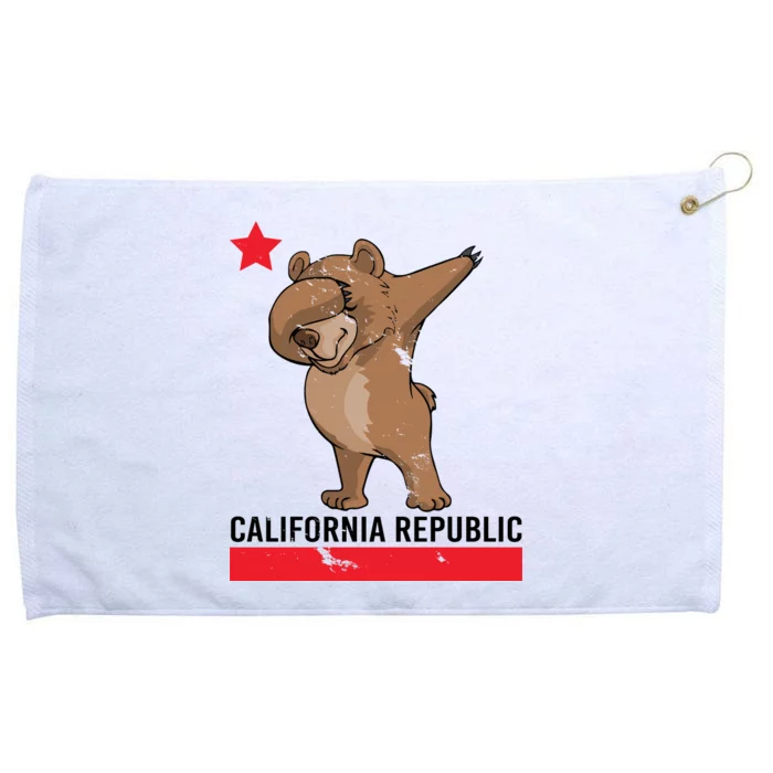 Dabbing California Republic Bear Grommeted Golf Towel