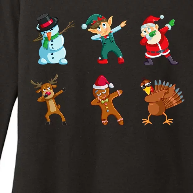 Dabbing Christmas Characters Womens CVC Long Sleeve Shirt