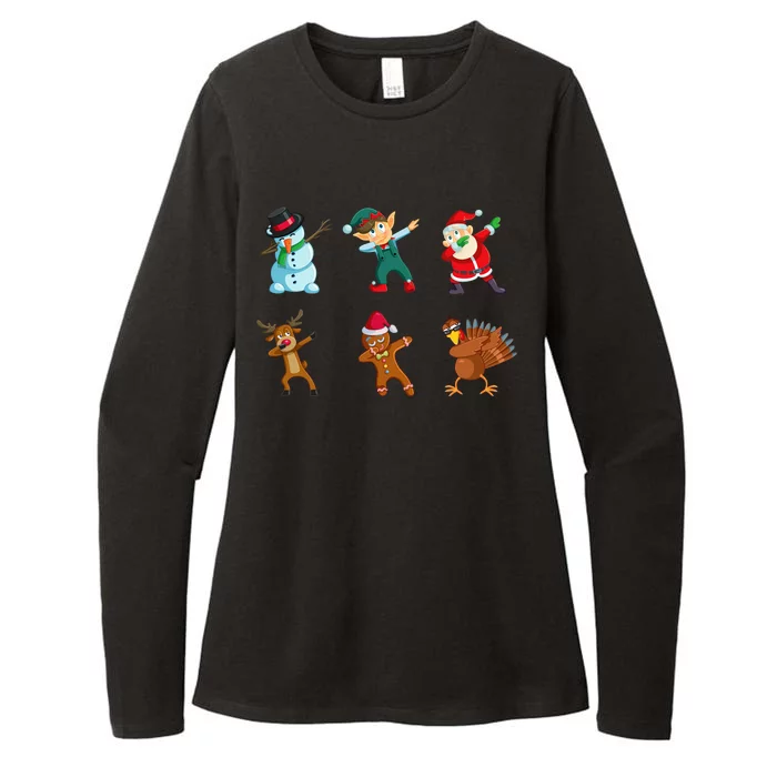 Dabbing Christmas Characters Womens CVC Long Sleeve Shirt