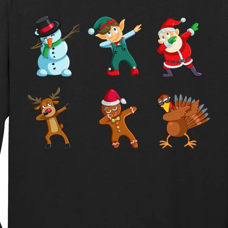 Dabbing Christmas Characters Tall Long Sleeve T-Shirt