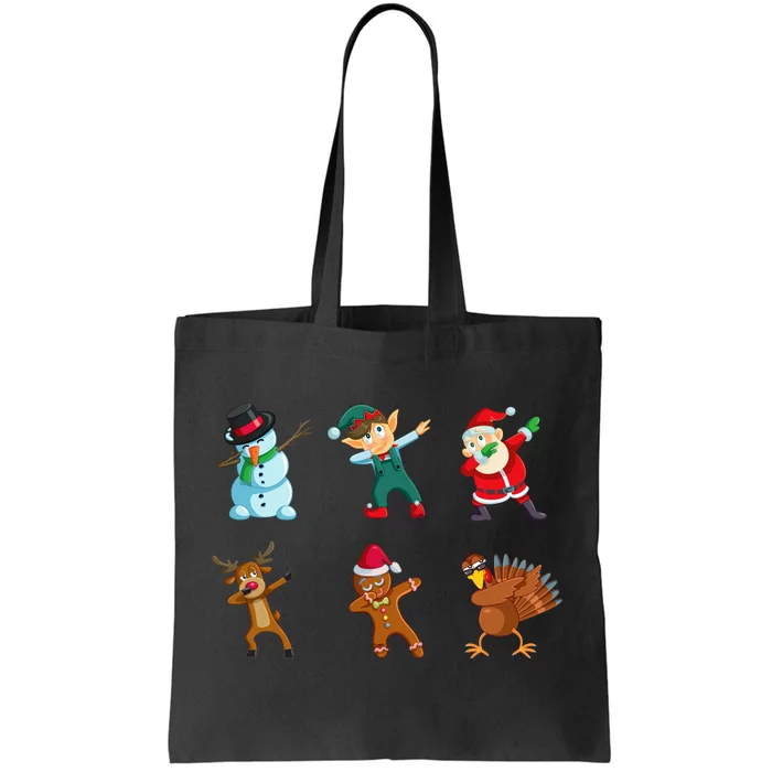 Dabbing Christmas Characters Tote Bag