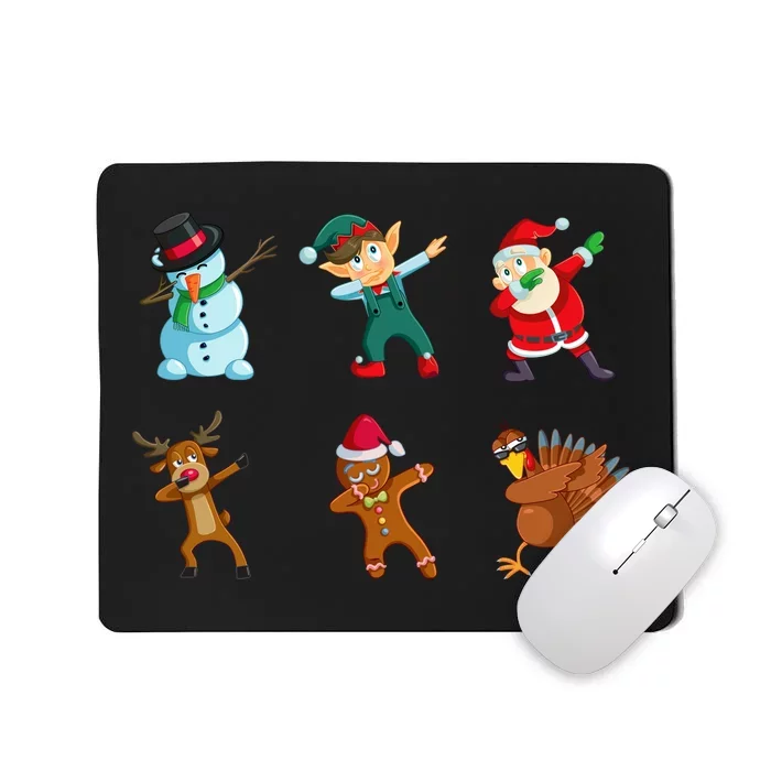 Dabbing Christmas Characters Mousepad