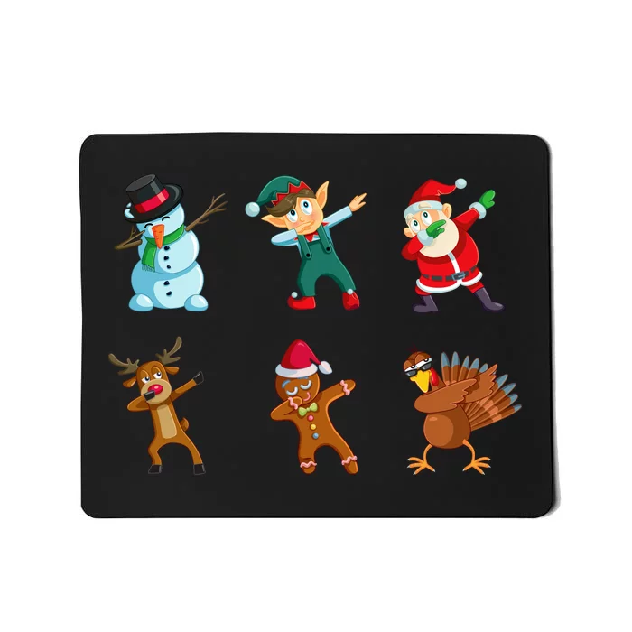 Dabbing Christmas Characters Mousepad