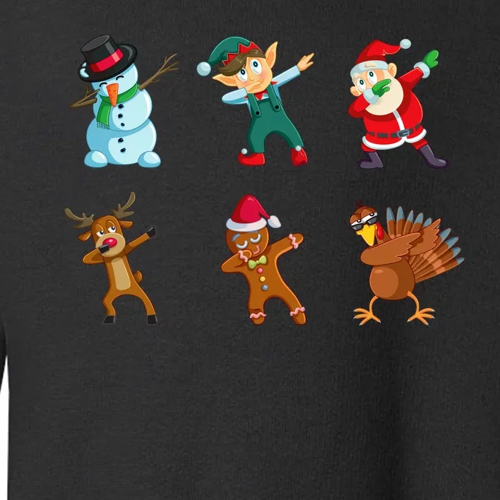 Dabbing Christmas Characters Toddler Sweatshirt