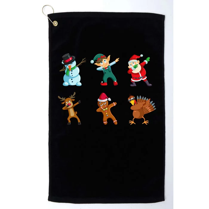 Dabbing Christmas Characters Platinum Collection Golf Towel