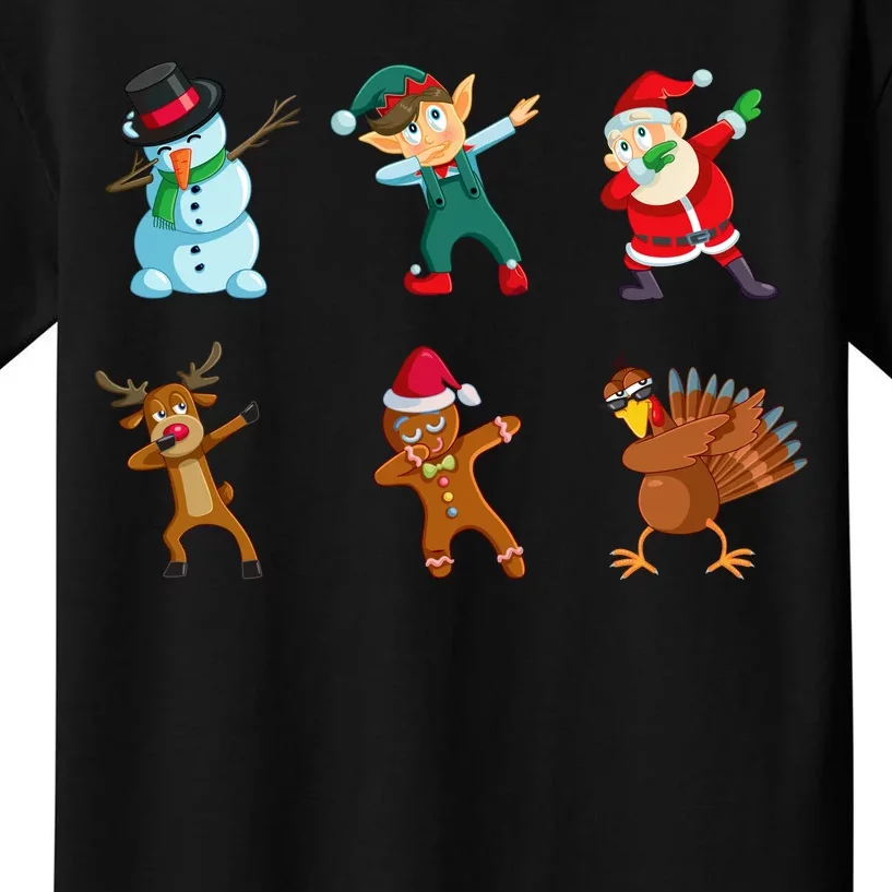 Dabbing Christmas Characters Kids T-Shirt