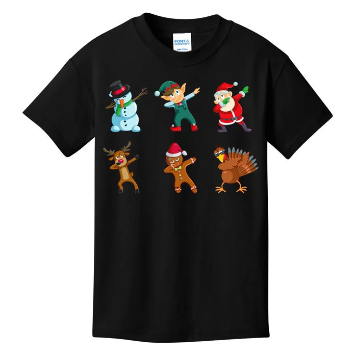 Dabbing Christmas Characters Kids T-Shirt