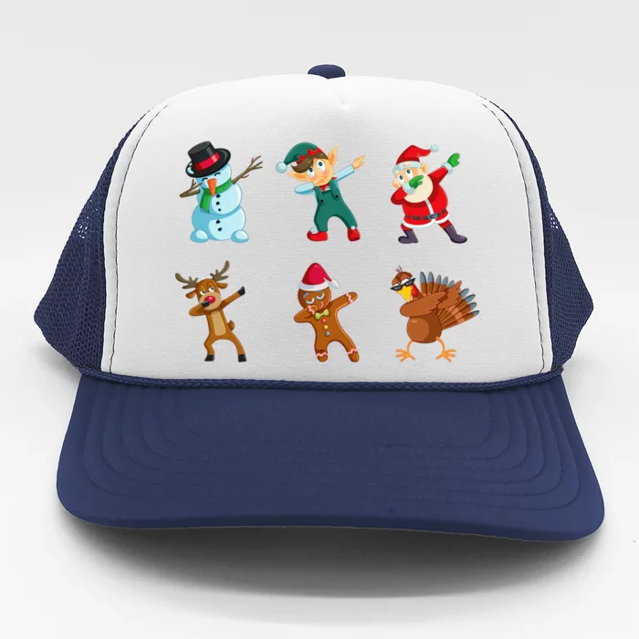 Dabbing Christmas Characters Trucker Hat