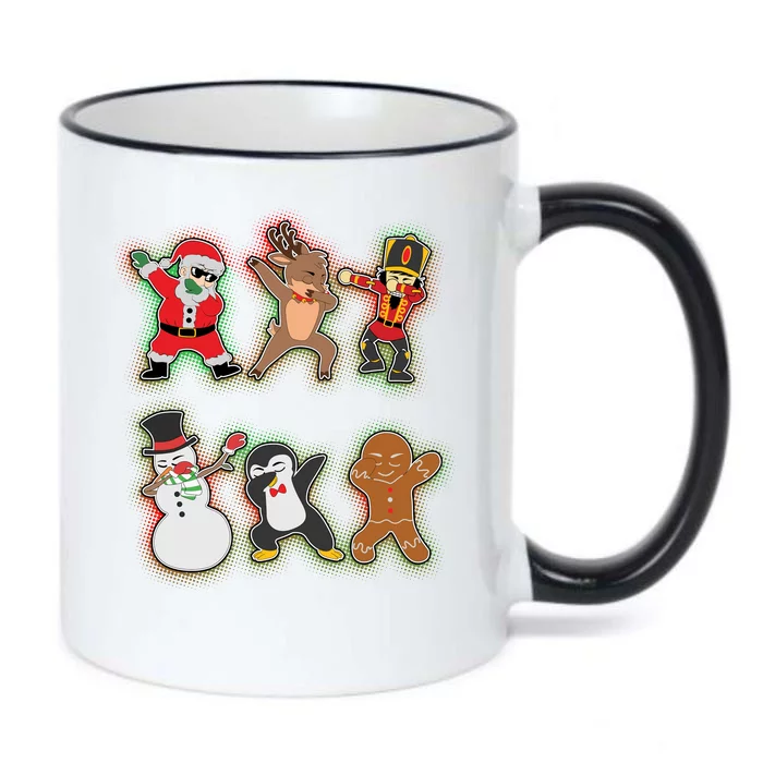 Dabbing Christmas Characters Santa Dab Black Color Changing Mug