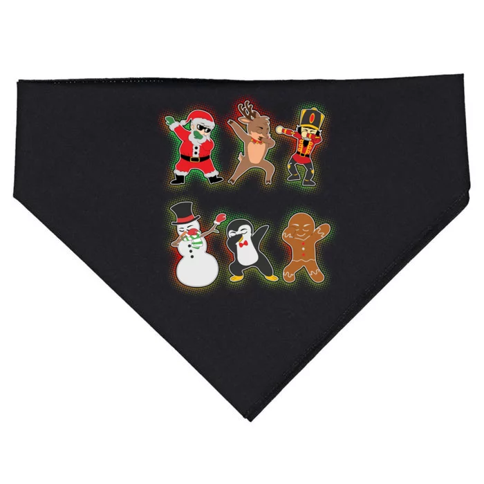 Dabbing Christmas Characters Santa Dab USA-Made Doggie Bandana