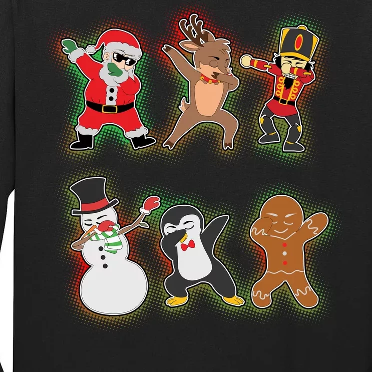 Dabbing Christmas Characters Santa Dab Tall Long Sleeve T-Shirt