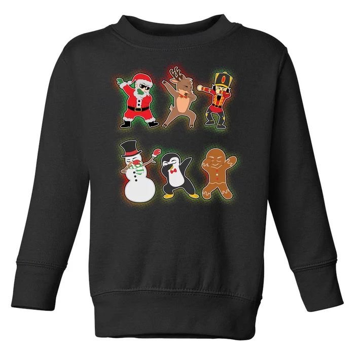 Dabbing Christmas Characters Santa Dab Toddler Sweatshirt