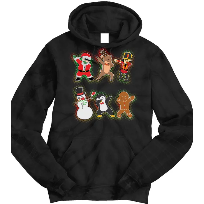 Dabbing Christmas Characters Santa Dab Tie Dye Hoodie