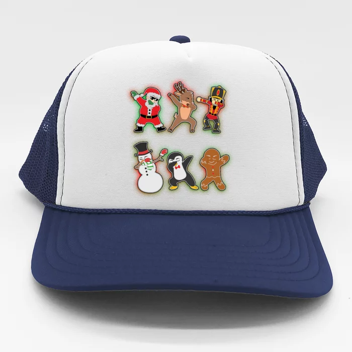 Dabbing Christmas Characters Santa Dab Trucker Hat