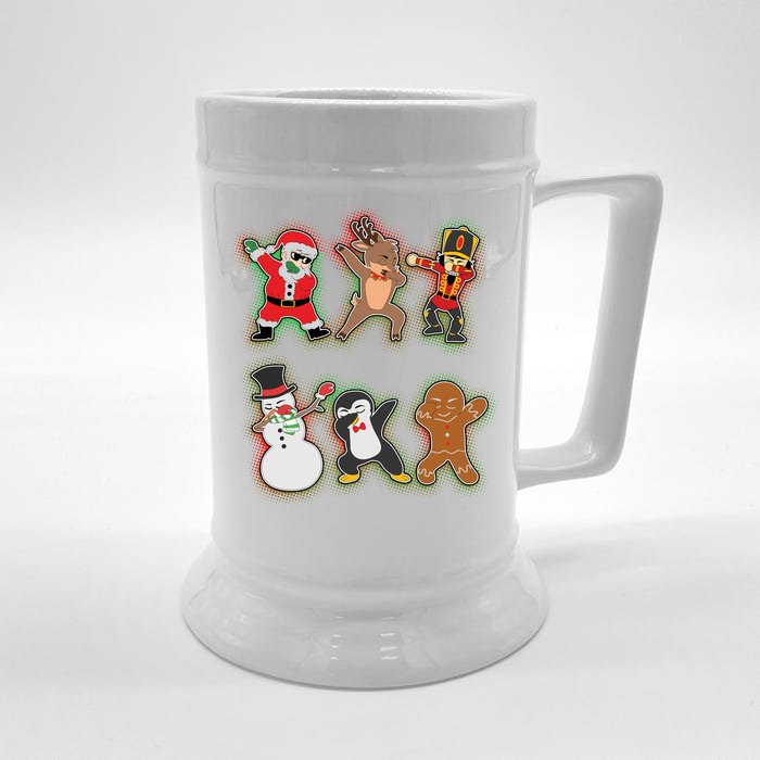 Dabbing Christmas Characters Santa Dab Front & Back Beer Stein