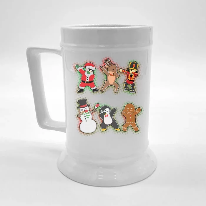 Dabbing Christmas Characters Santa Dab Front & Back Beer Stein