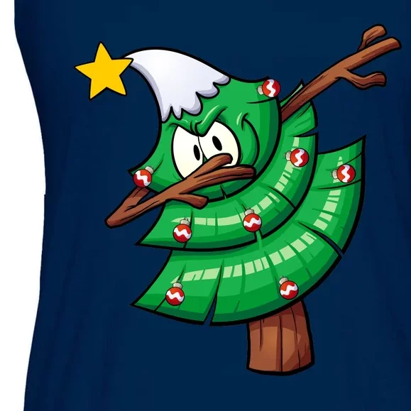 Dabbing Christmas Tree Ladies Essential Flowy Tank