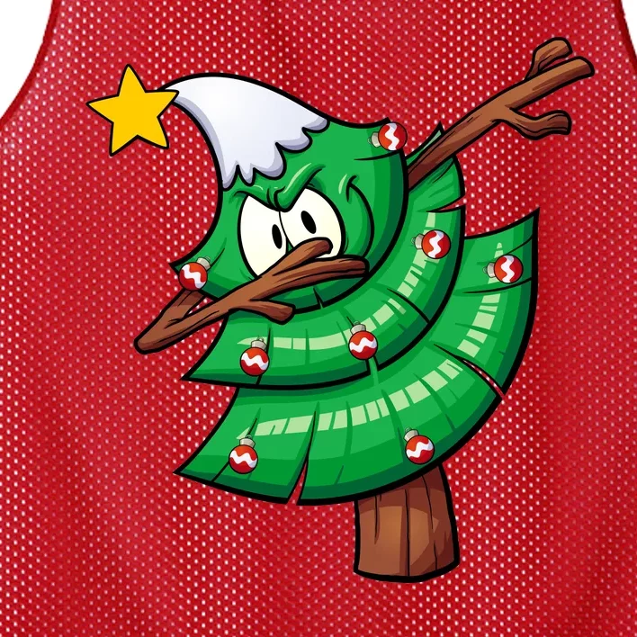 Dabbing Christmas Tree Mesh Reversible Basketball Jersey Tank