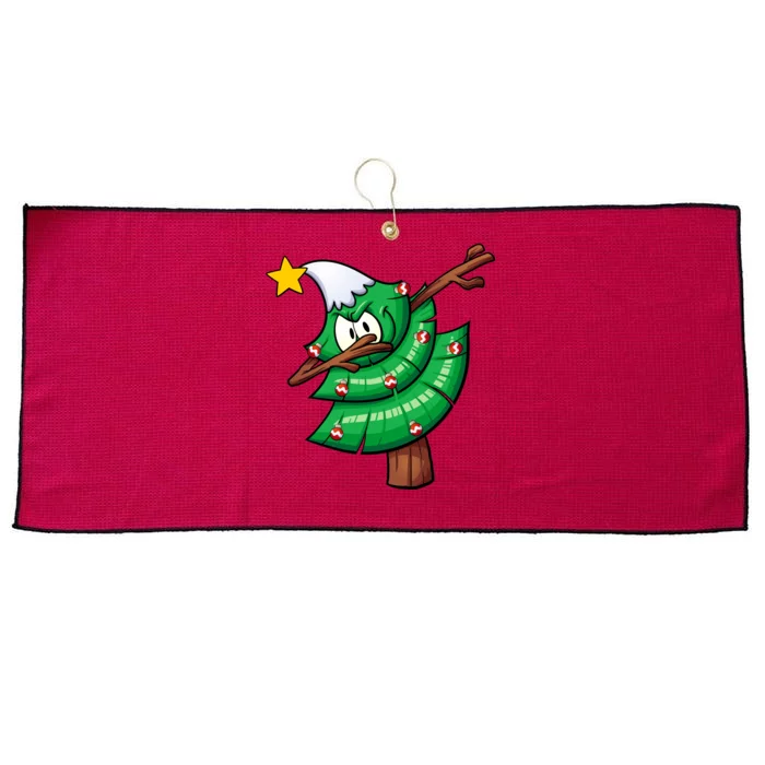 Dabbing Christmas Tree Large Microfiber Waffle Golf Towel