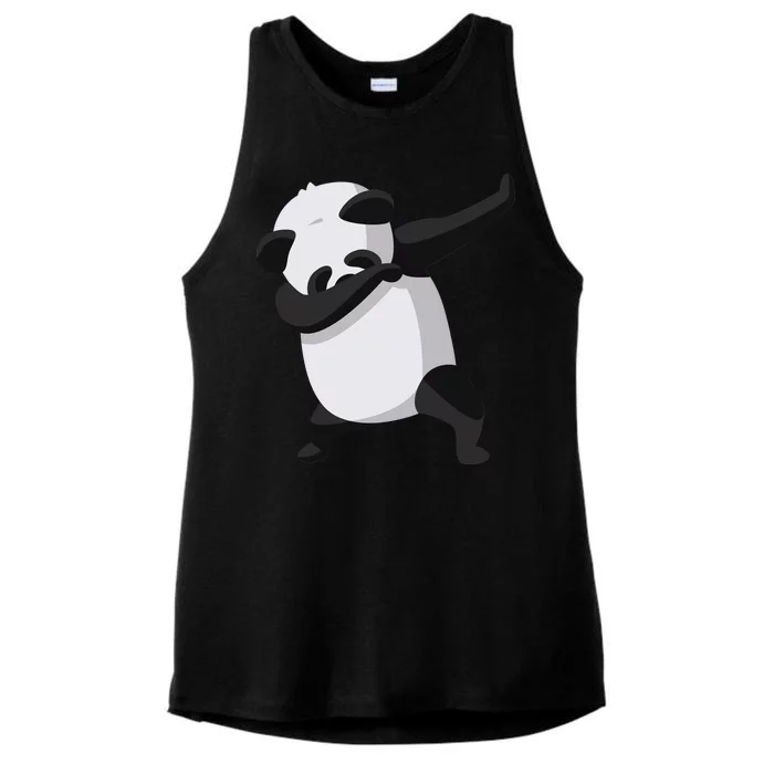 Dabbing Dab Panda Ladies Tri-Blend Wicking Tank