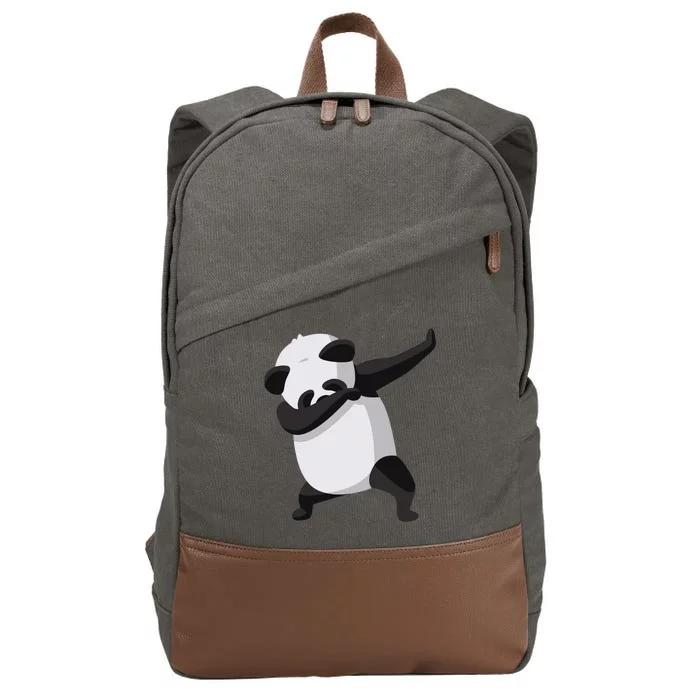 Dabbing Dab Panda Cotton Canvas Backpack