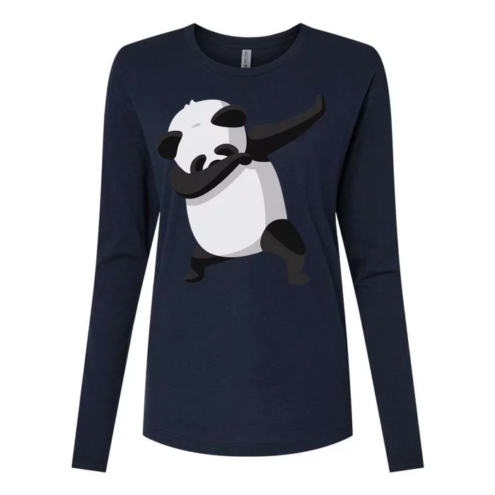 Dabbing Dab Panda Womens Cotton Relaxed Long Sleeve T-Shirt