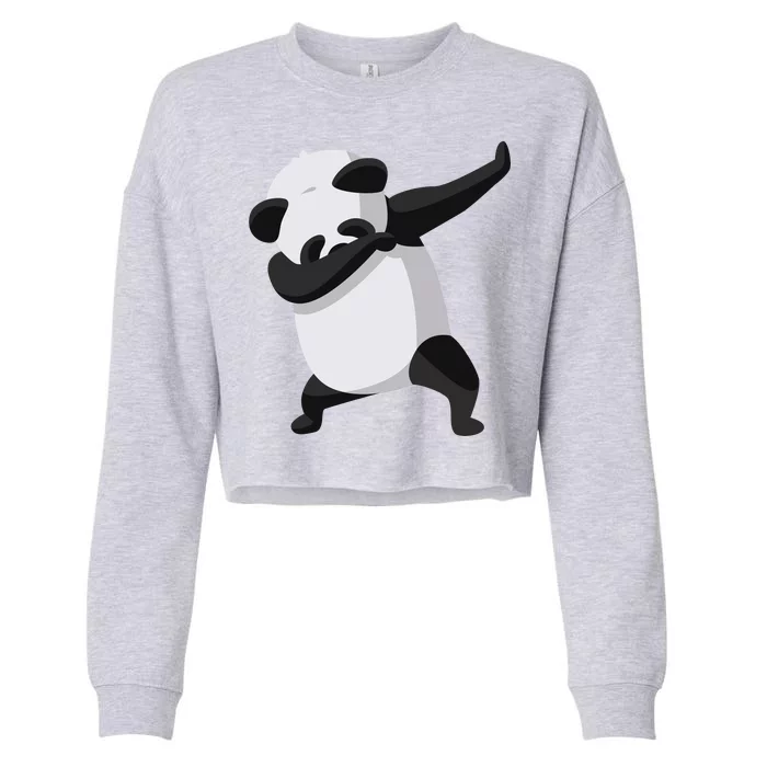 Dabbing Dab Panda Cropped Pullover Crew