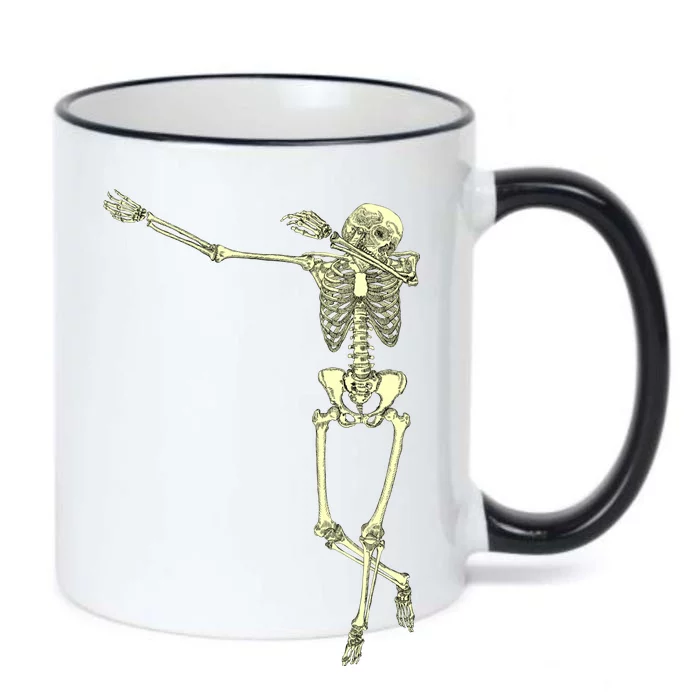 Dabbing Dab Skeleton Black Color Changing Mug