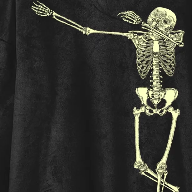 Dabbing Dab Skeleton Hooded Wearable Blanket