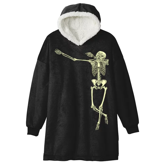 Dabbing Dab Skeleton Hooded Wearable Blanket