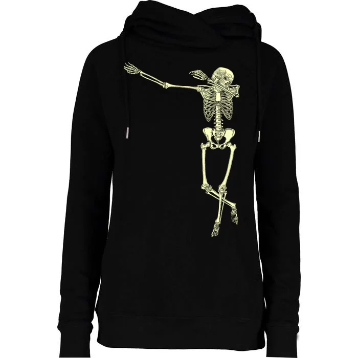 Dabbing Dab Skeleton Womens Funnel Neck Pullover Hood