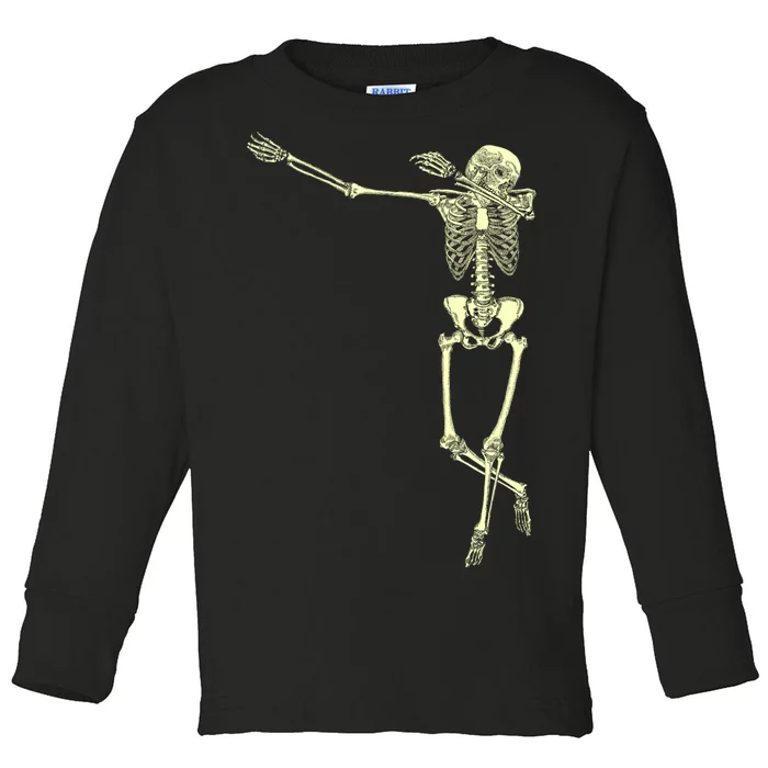 Dabbing Dab Skeleton Toddler Long Sleeve Shirt