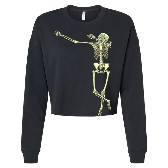 Dabbing Dab Skeleton Cropped Pullover Crew