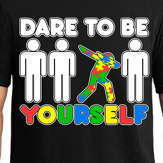 Dabbing Dare to be Yourself Autism Awareness Pajama Set