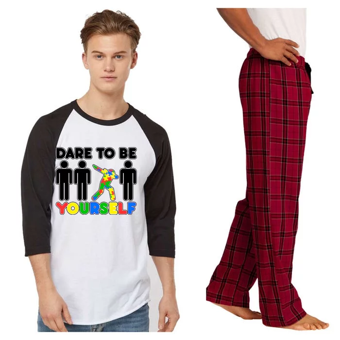 Dabbing Dare to be Yourself Autism Awareness Raglan Sleeve Pajama Set