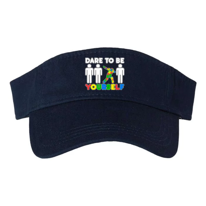 Dabbing Dare to be Yourself Autism Awareness Valucap Bio-Washed Visor