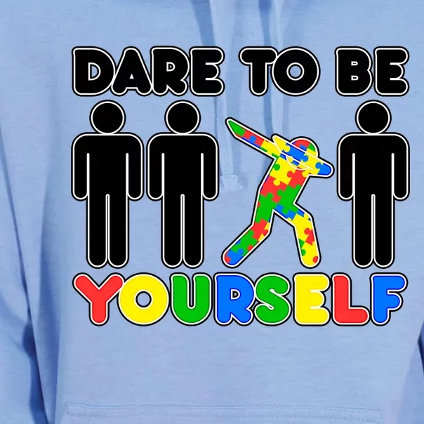 Dabbing Dare to be Yourself Autism Awareness Unisex Surf Hoodie