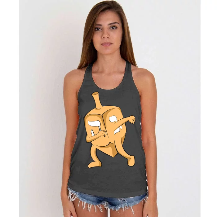 Dabbing Dreidel Women's Knotted Racerback Tank