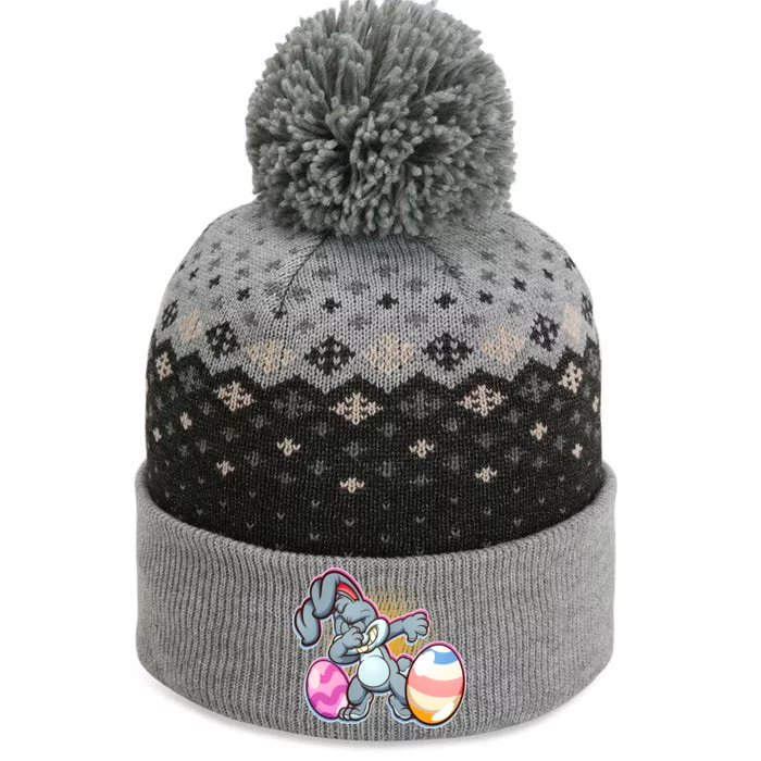 Dabbing Easter Bunny The Baniff Cuffed Pom Beanie