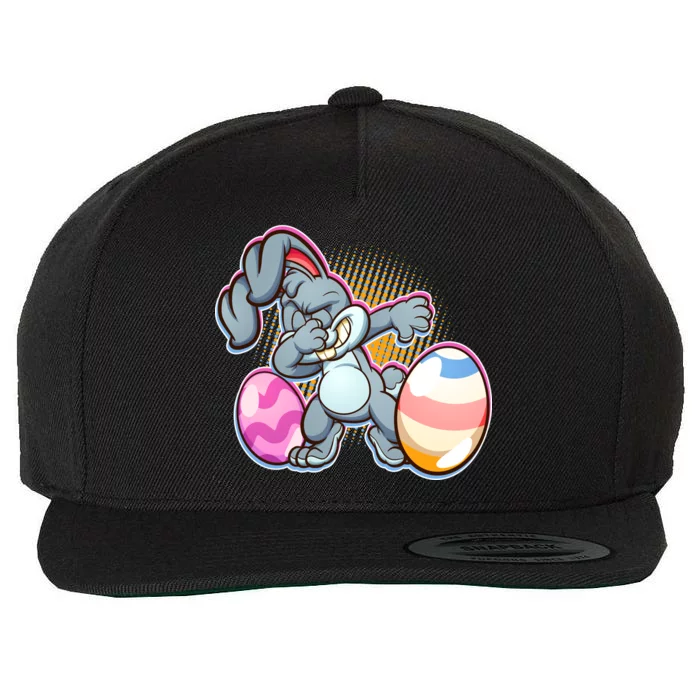 Dabbing Easter Bunny Wool Snapback Cap