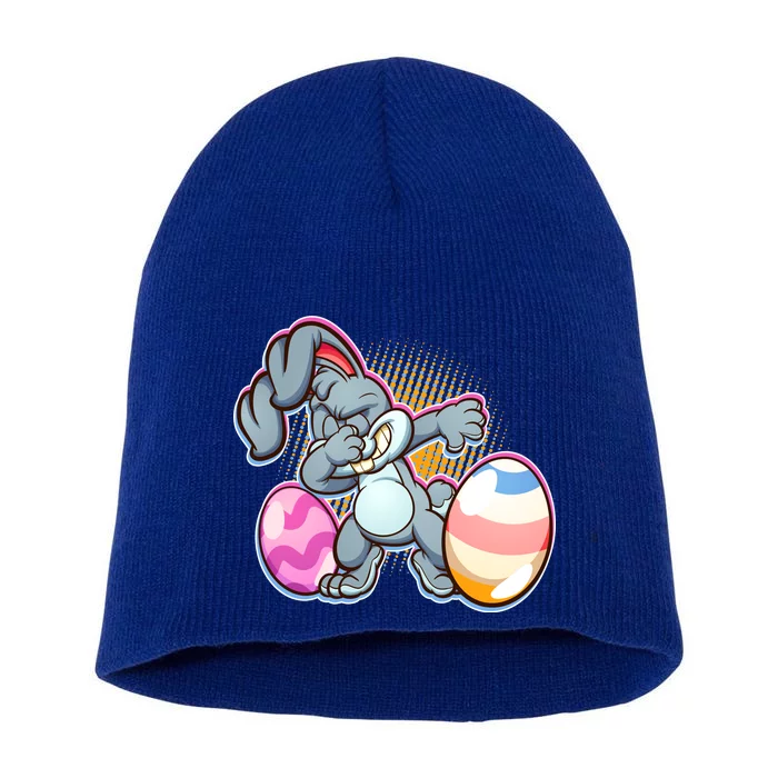 Dabbing Easter Bunny Short Acrylic Beanie