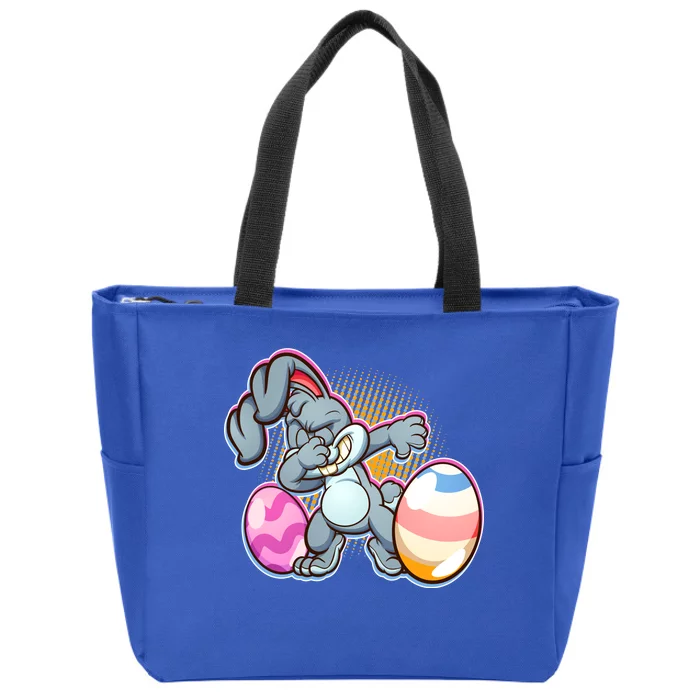 Dabbing Easter Bunny Zip Tote Bag