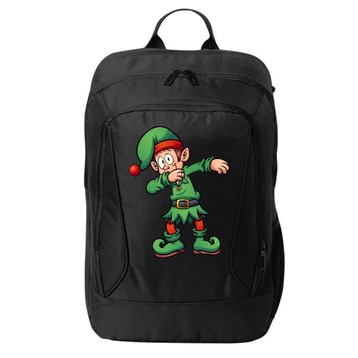 Dabbing Elf Christmas Santa Hat City Backpack