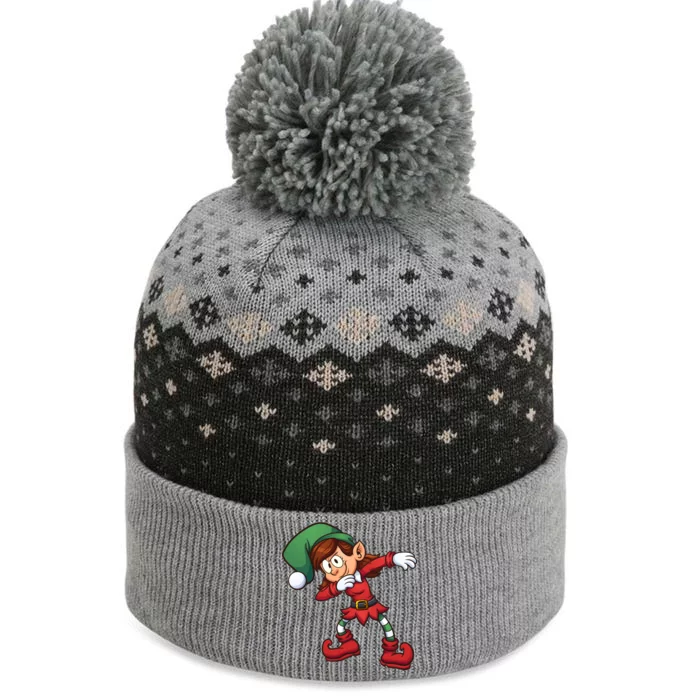 Dabbing Elf Cute Funny Christmas The Baniff Cuffed Pom Beanie