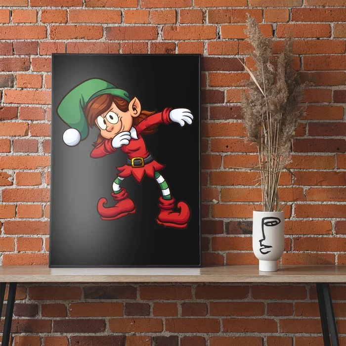 Dabbing Elf Cute Funny Christmas Poster